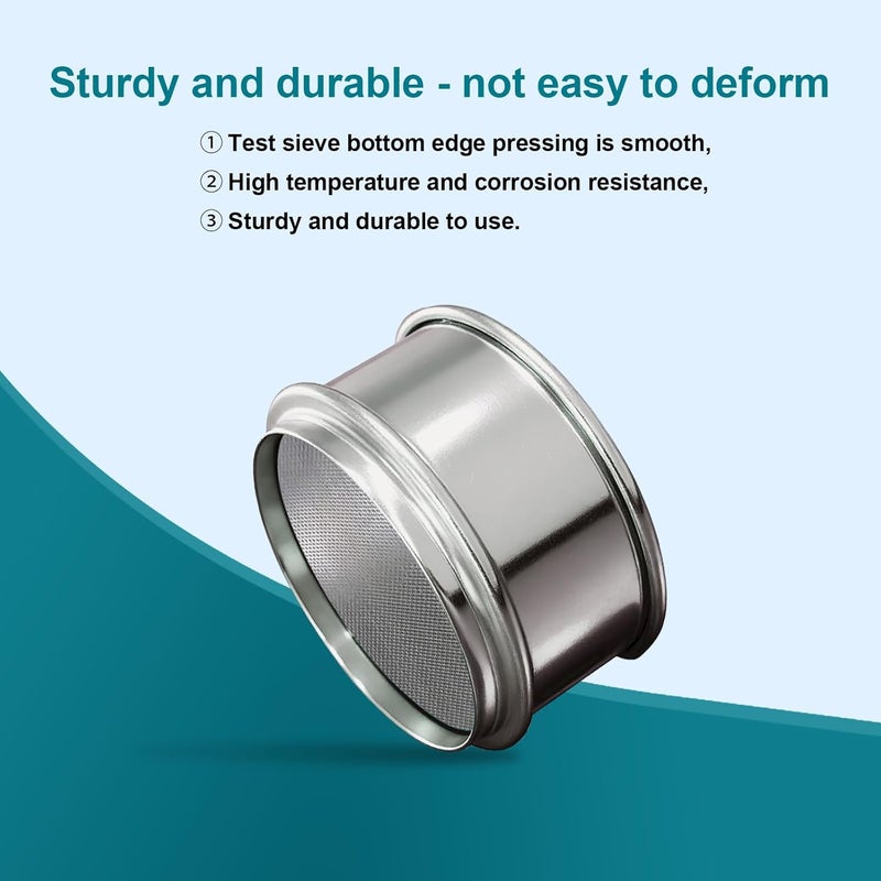 LVDALAB Full 304 Stainless Steel Mesh Sieve Screen, 30 Mesh (0.6mm) Aperture, 2.4inch(6CM) Dia Standard Sample Analysis Test Sieves Sifters Strainer for Industrial Laboratory Homes - Image 5